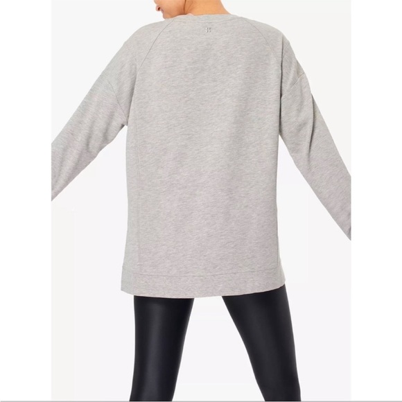 Sweaty Betty Grey Afterclass Longline Relaxed Fit Long Sleeve Sweatshirt Small - Picture 2 of 3